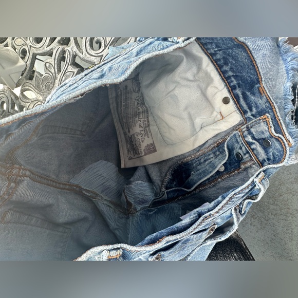 Levi’s White Oak Cone Denim, Red Tag 501 Jean with 2 Butterflies on Leg - Picture 15 of 15